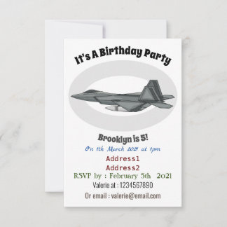 Cartoon-Abbildung für Kampfflugzeuge Einladung