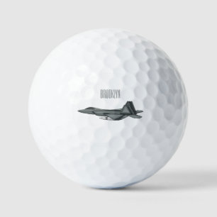 Cartoon-Abbildung für Kampfflugzeuge Golfball