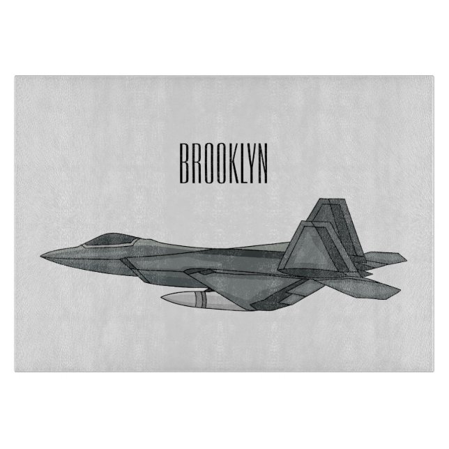 Cartoon-Abbildung für Kampfflugzeuge Schneidebrett (Vorderseite)