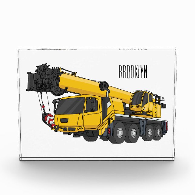 Cartoon-Abbildung für Kranwagen Fotoblock (Vorderseite)