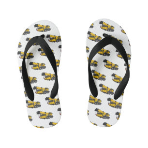 Cartoon-Abbildung für Kranwagen Kinderbadesandalen