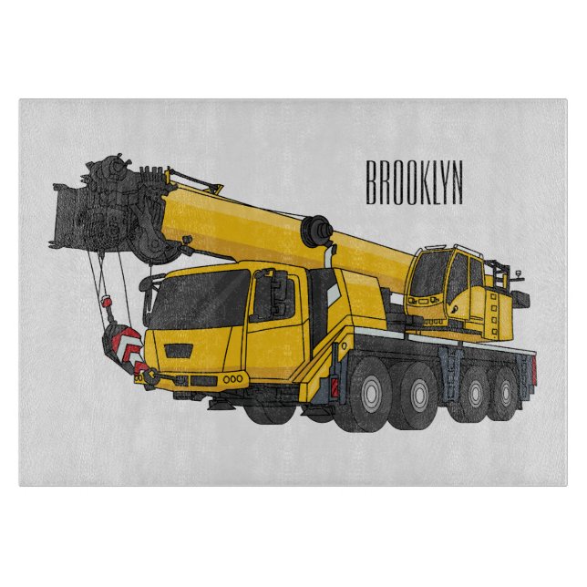Cartoon-Abbildung für Kranwagen Schneidebrett (Vorderseite)