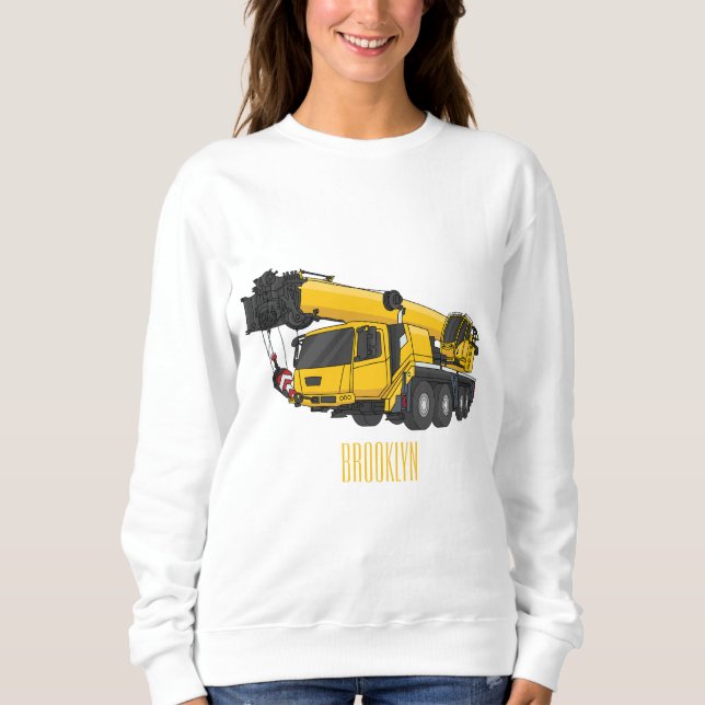 Cartoon-Abbildung für Kranwagen Sweatshirt (Vorderseite)