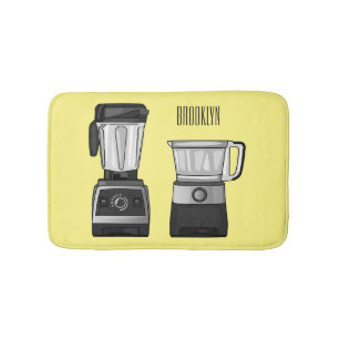 Cartoon-Abbildung für Lebensmittelprozessoren und Badematte