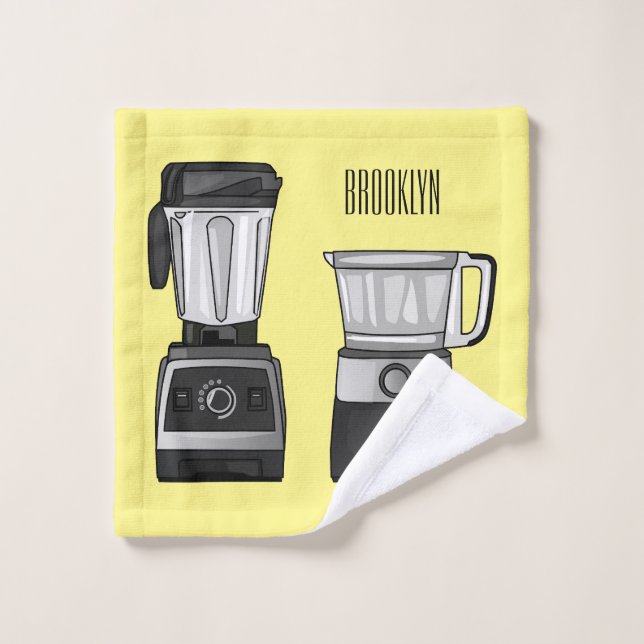 Cartoon-Abbildung für Lebensmittelprozessoren und  Badhandtuch Set (Waschlappen)