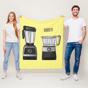 Cartoon-Abbildung für Lebensmittelprozessoren und  Fleecedecke