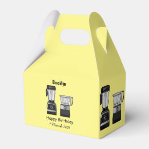 Cartoon-Abbildung für Lebensmittelprozessoren und  Geschenkschachtel