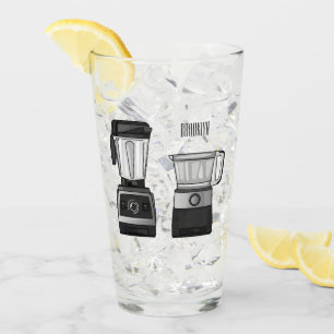 Cartoon-Abbildung für Lebensmittelprozessoren und Glas