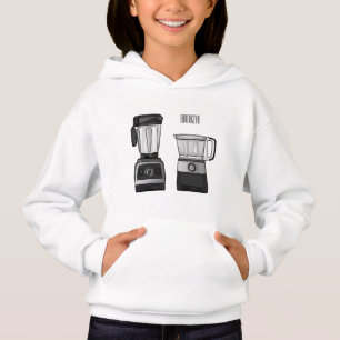 Cartoon-Abbildung für Lebensmittelprozessoren und  Hoodie