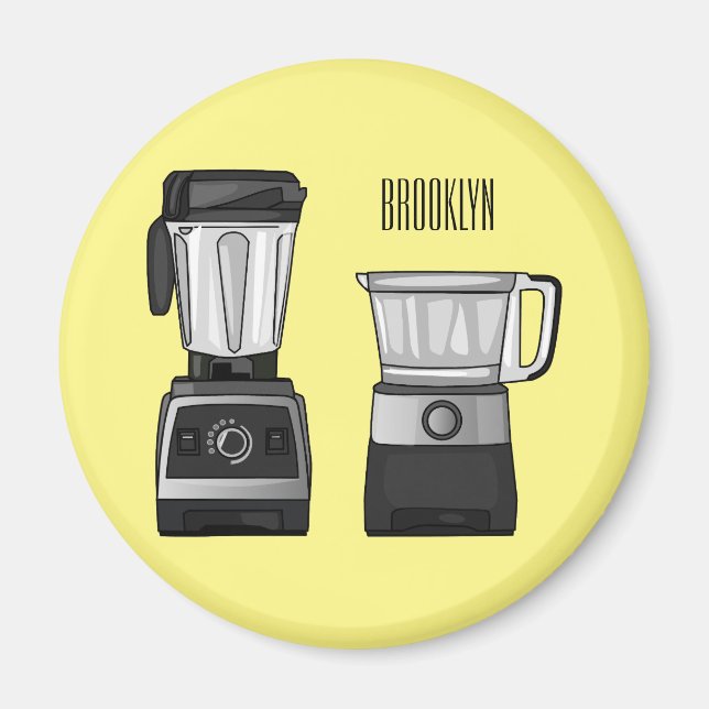 Cartoon-Abbildung für Lebensmittelprozessoren und  Magnet (Vorne)