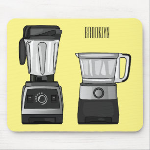 Cartoon-Abbildung für Lebensmittelprozessoren und  Mousepad