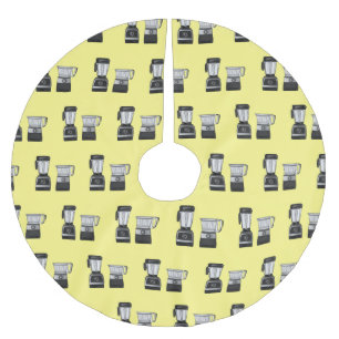 Cartoon-Abbildung für Lebensmittelprozessoren und Polyester Weihnachtsbaumdecke