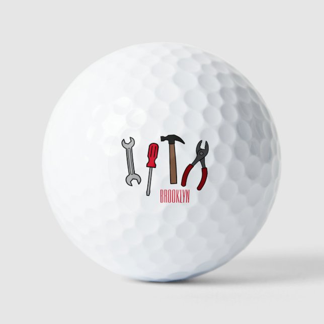 Cartoon-Abbildung Golfball (Vorderseite)