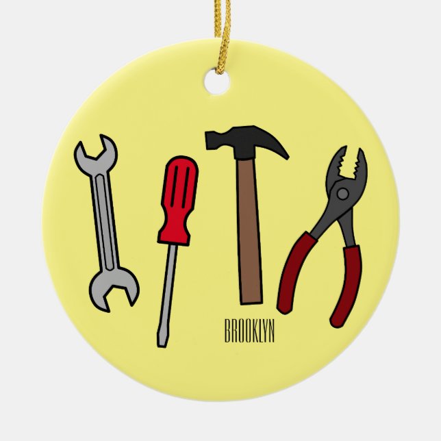 Cartoon-Abbildung Keramik Ornament (Vorne)