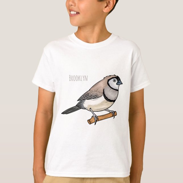 Cartoon-Abbildung mit Doppelbarsch T-Shirt (Vorderseite)