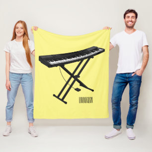 Cartoon-Abbildung mit Tastatur Fleecedecke