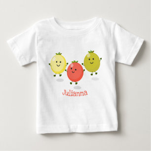 Cartoon-Abbildung niedlicher Kirschtomaten Baby T-shirt