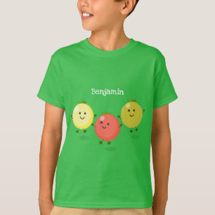 Cartoon-Abbildung niedlicher Kirschtomaten T-Shirt