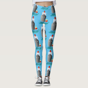 Cartoon-Abbildung niedlicher Seefrachtschlepper Leggings
