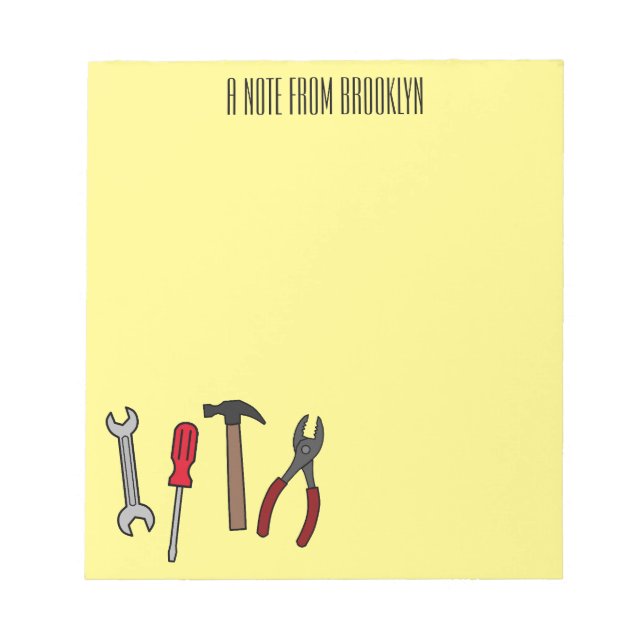 Cartoon-Abbildung Notizblock (Vorderseite)