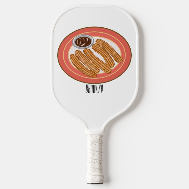 Cartoon-Abbildung Pickleball Schläger (Vorderseite)
