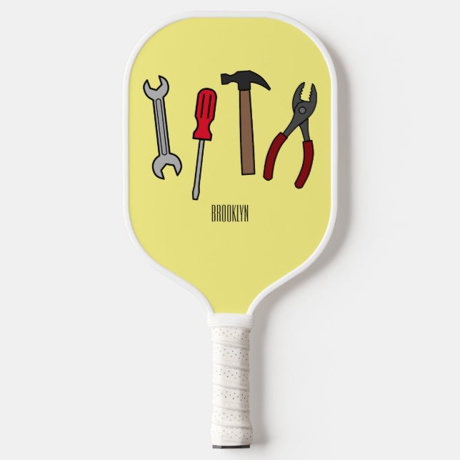 Cartoon-Abbildung Pickleball Schläger (Vorderseite)