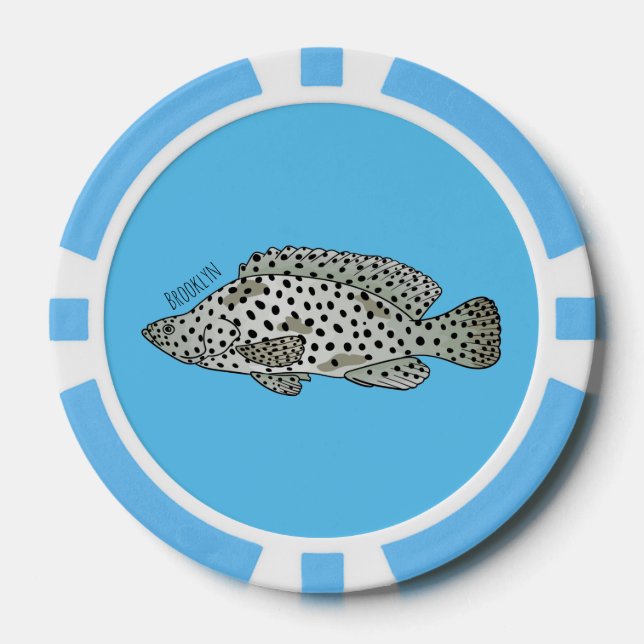 Cartoon-Abbildung Pokerchips (Vorderseite)