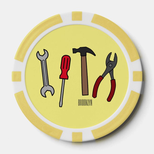 Cartoon-Abbildung Pokerchips (Vorderseite)