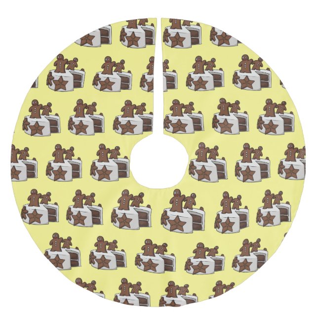 Cartoon-Abbildung Polyester Weihnachtsbaumdecke (Vorderseite)