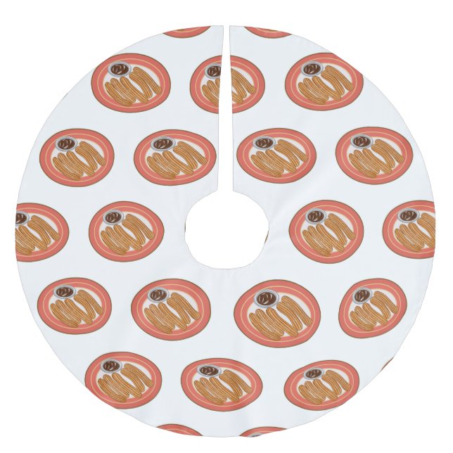 Cartoon-Abbildung Polyester Weihnachtsbaumdecke (Vorderseite)