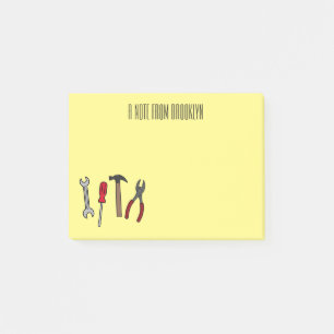 Cartoon-Abbildung Post-it Klebezettel