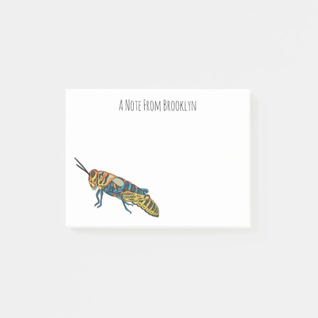 Cartoon-Abbildung Post-it Klebezettel (Vorderseite)