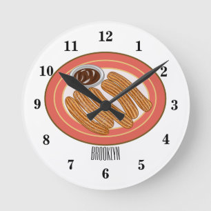 Cartoon-Abbildung Runde Wanduhr
