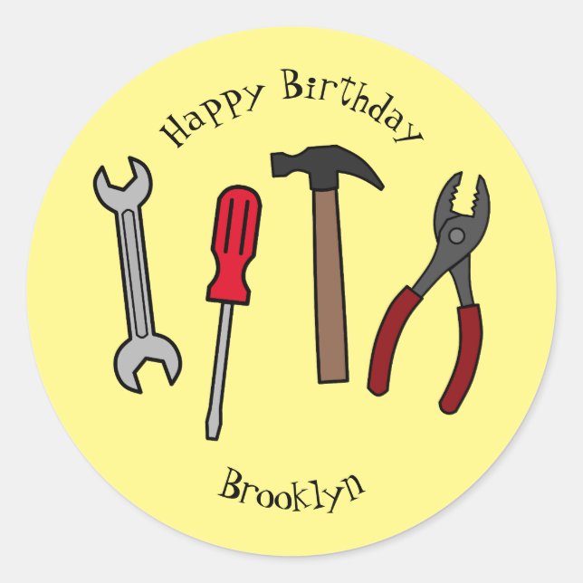 Cartoon-Abbildung Runder Aufkleber (Vorderseite)