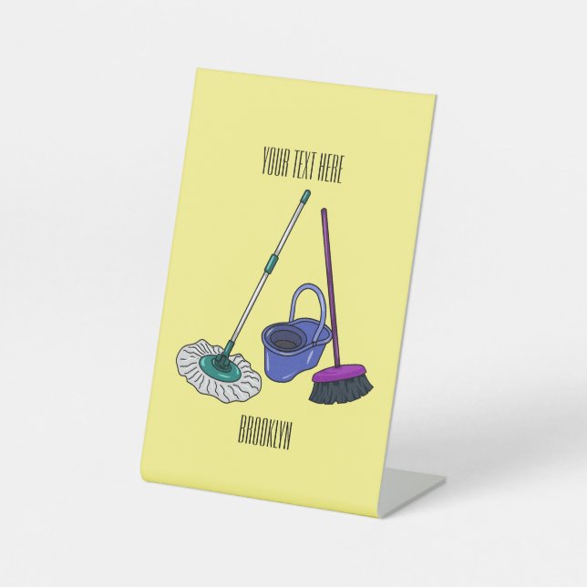 Cartoon-Abbildung Sockelschild (Vorderseite)