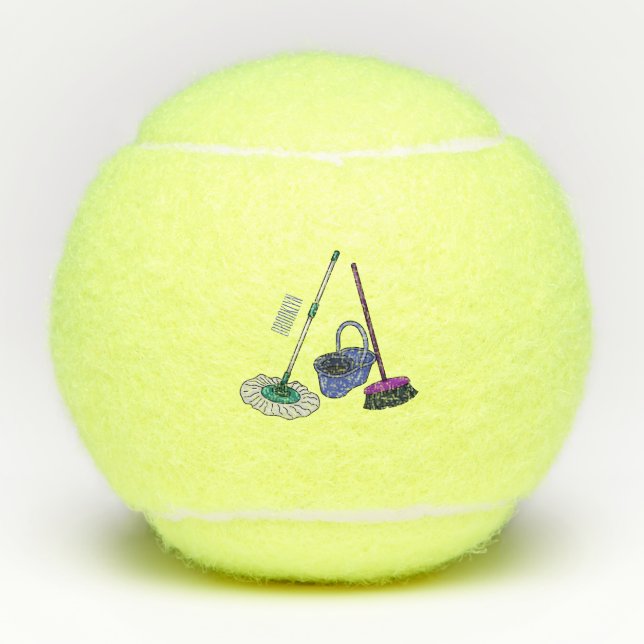 Cartoon-Abbildung Tennisbälle (Vorderseite)