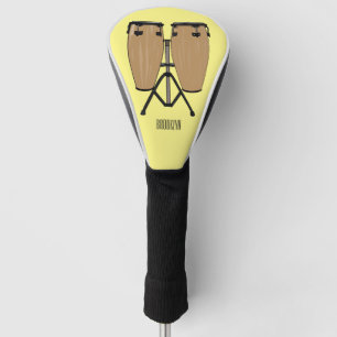 Cartoon-Abbildung von Bongo-Trommel Golf Headcover