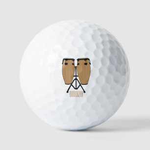 Cartoon-Abbildung von Bongo-Trommel Golfball