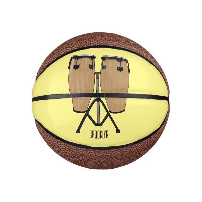 Cartoon-Abbildung von Bongo-Trommel Mini Basketball (Vorderseite)