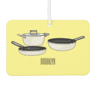 Cartoon-Abbildung von Cookware-Sets Autolufterfrischer