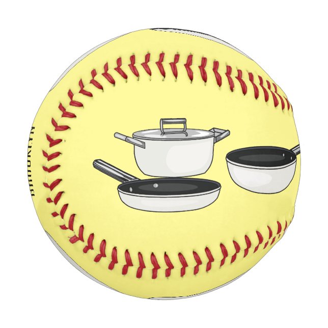 Cartoon-Abbildung von Cookware-Sets Baseball (Vorderseite Links)