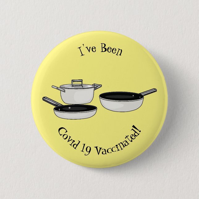 Cartoon-Abbildung von Cookware-Sets Button (Vorderseite)