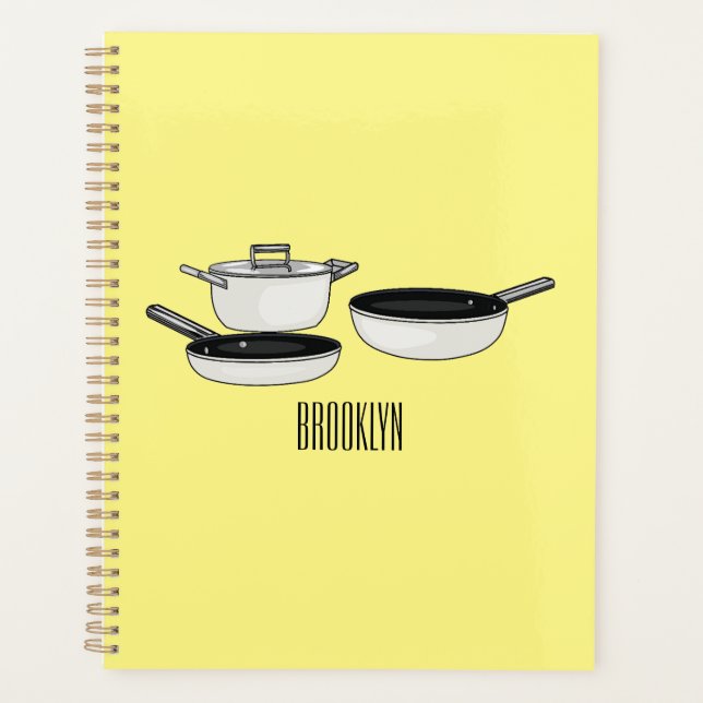 Cartoon-Abbildung von Cookware-Sets Planer (Vorderseite)