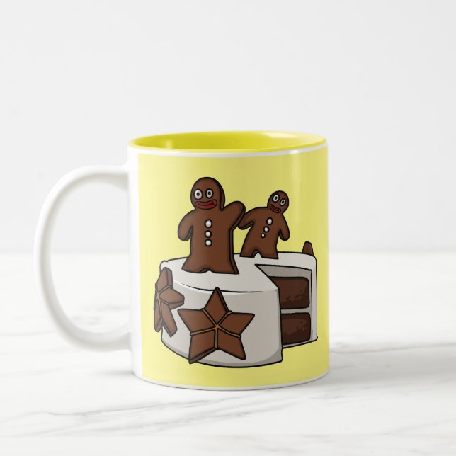 Cartoon-Abbildung Zweifarbige Tasse (Links)