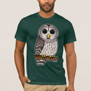 Cartoon-abgehaltene Eule T-Shirt
