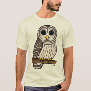 Cartoon-abgehaltene Eule T-Shirt