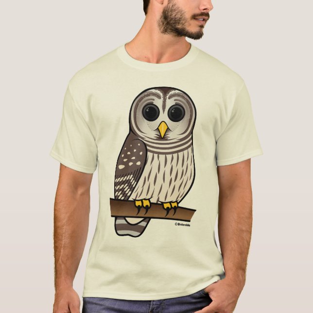 Cartoon-abgehaltene Eule T-Shirt (Vorderseite)