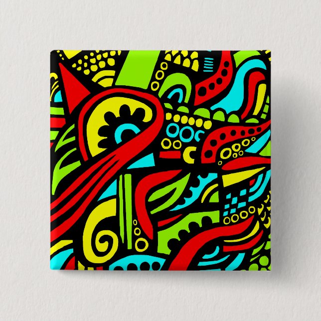 Cartoon Abstrakt Button (Vorderseite)