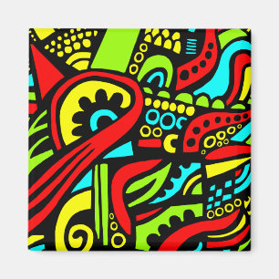Cartoon Abstrakt Magnet