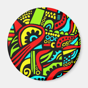 Cartoon Abstrakt Magnet